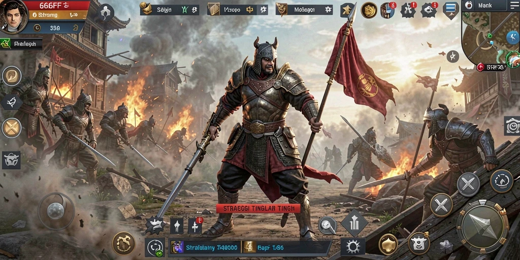 Tampilan gameplay menarik dari 666FF yang menampilkan pertempuran strategis.