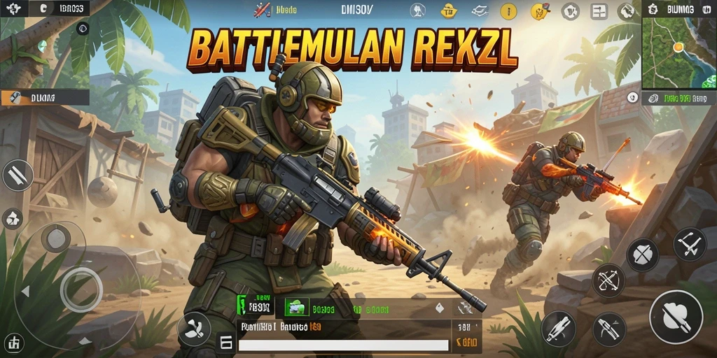 Screenshot mendalam dari gameplay BUMI303 menampilkan aksi seru Battle Royale.