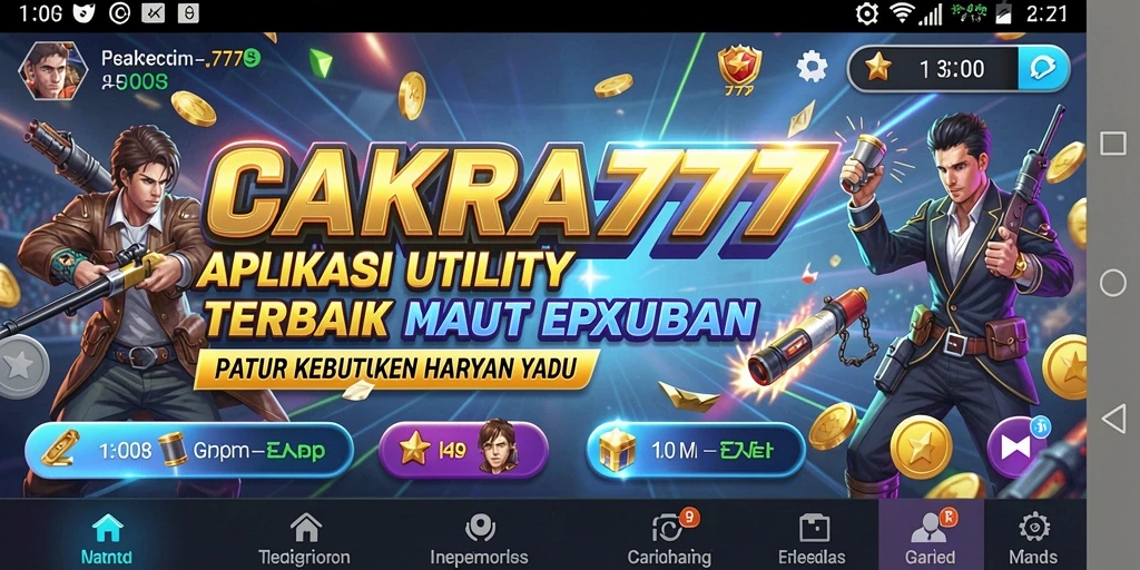 Screenshot dari CAKRA777 menampilkan berbagai alat Utility yang praktis.