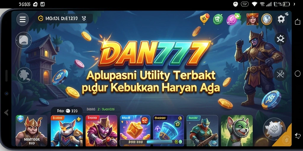 Screenshot utama <strong>DAN777</strong> menampilkan antarmuka aplikasi Utility yang intuitif dan menarik.