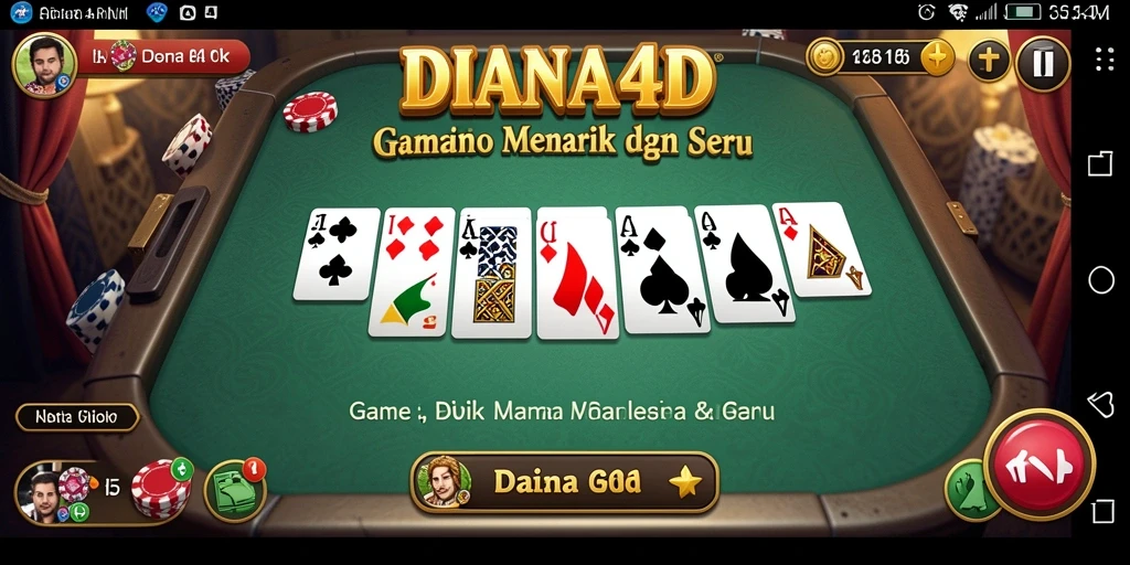 Tampilan seru gameplay Domino DIANA4D yang mengasyikkan.