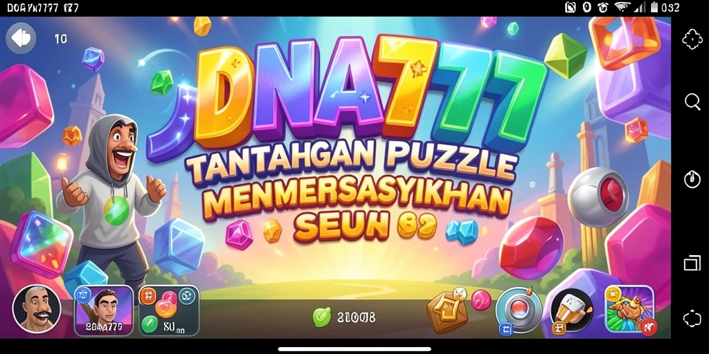 Tampilan gameplay menantang di DNA777 dengan beragam teka-teki menarik.