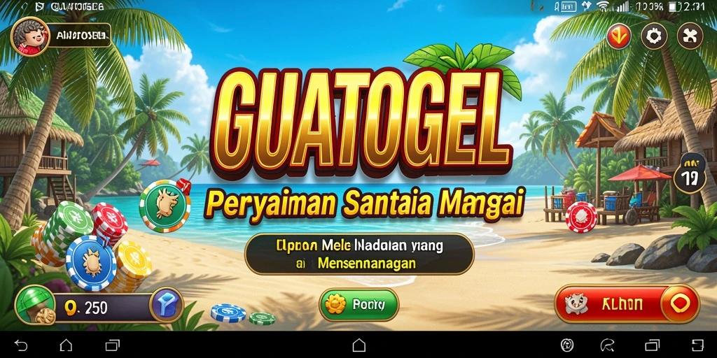 Tampilan gameplay GUATOGEL yang penuh warna dan ceria.