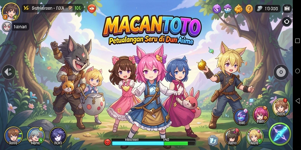 Tampilan gameplay seru dalam dunia anime yang fantastis.