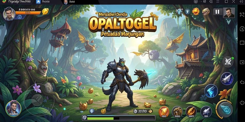 Tangkapan layar gameplay <strong>OPALTOGEL</strong> menunjukkan karakter menjelajahi dunia petualangan yang penuh misteri.