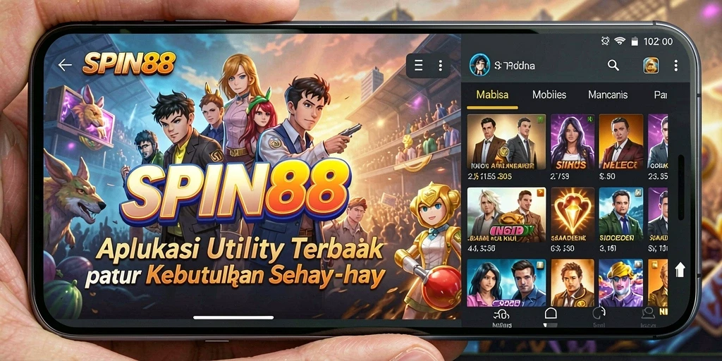 Tampilan antarmuka utama SPIN88 yang sederhana dan fungsional.