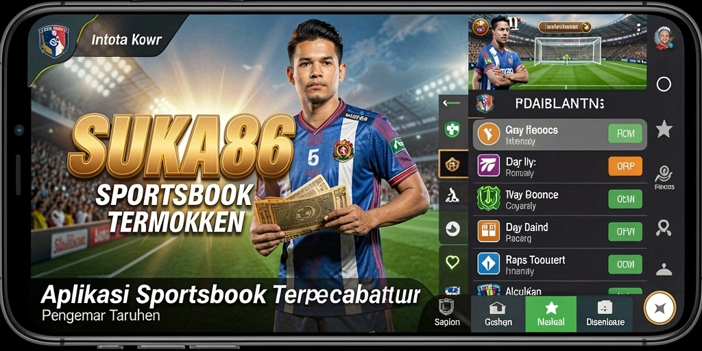 Tangkapan layar gameplay SUKA86 yang menunjukkan taruhan olahraga langsung.